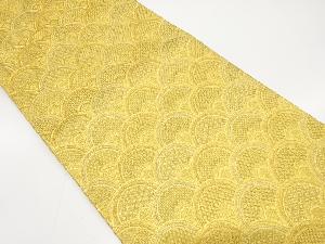 アンティーク　青海波に古典柄模様織り出し袋帯（材料）